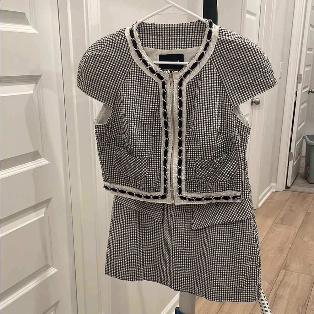 Chic Black and White Checkered Dress